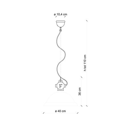 Lampa Wisząca INDUSTRIAL Ferroluce C1710-VIN