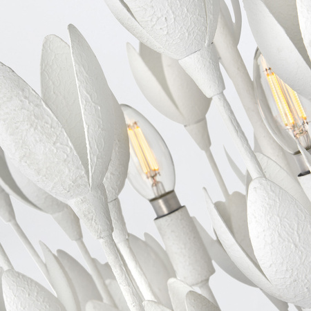 Lampa wisząca Flora - 3 źródła światła - Tynk strukturalny Quintiesse QN-FLORA3-WHT