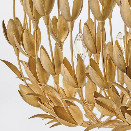 Lampa wyspowa Flora - 10 źródeł światła - Oksydowane złoto Quintiesse QN-FLORA10-GD