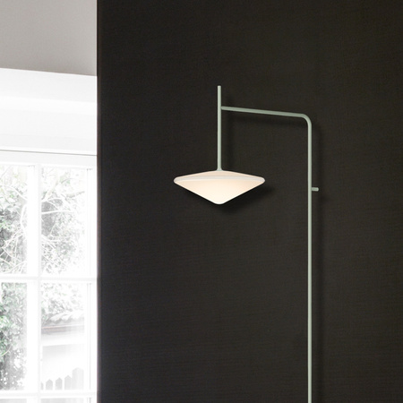 Vibia Tempo Lampa Ścienna LED ze Ściemniaczem i Przewodem, 40.3 GL, 20.5 cm, Zielony Mat