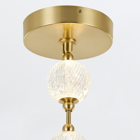 Lampa wisząca LED Marni - Naturalny mosiądz Quintiesse QN-MARNI-8P-148-NBR