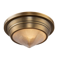 Mały plafon Willard - 1 źródło światła - Vintage mosiądz Quintiesse QN-WILLARD-F-S-VBS-PG