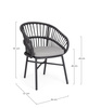 BIZZOTTO krzesło ogrodowe ODIVELAS        czarne