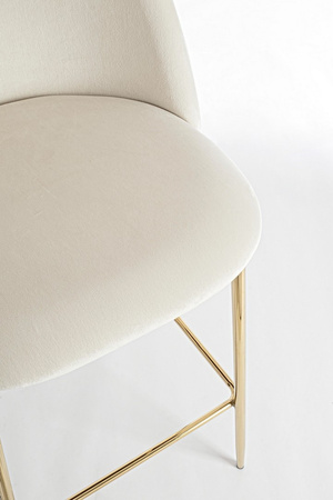 BIZZOTTO krzesło barowe CARRY VELVET      białe