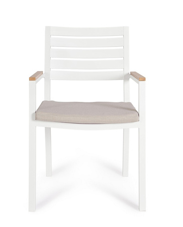 BIZZOTTO krzesło ogrodowe HENNA białe