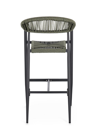 BIZZOTTO krzesło barowe ogrodowe JANDIA   szare / zielone