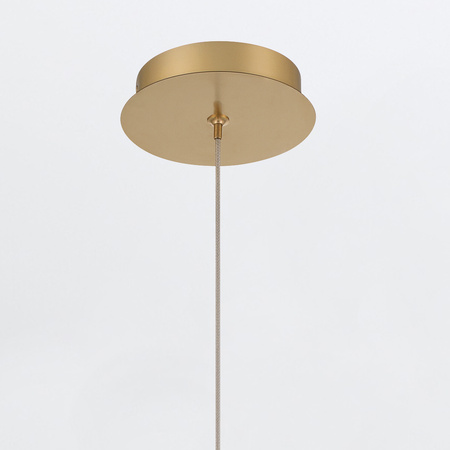 Mała lampa wisząca Palmas - 1 źródło światła - Szczotkowane złoto Quintiesse Eurofase QN-PALMAS-1MP-BG