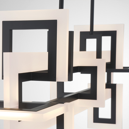 Średnia lampa wyspowa Inizio - Matowa czerń Quintiesse Eurofase QN-INIZIO-LP-M-BK