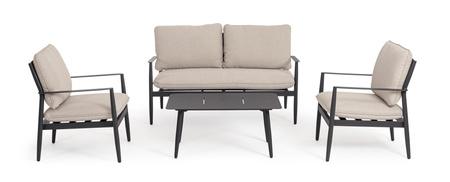 BIZZOTTO zestaw ogrodowy NEBULA antracyt  / beż