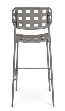 BIZZOTTO krzesło barowe ogrodowe CLOVER   szare