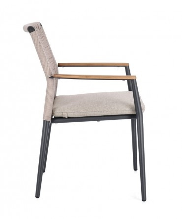 BIZZOTTO krzesło ogrodowe MADDOX beżowe