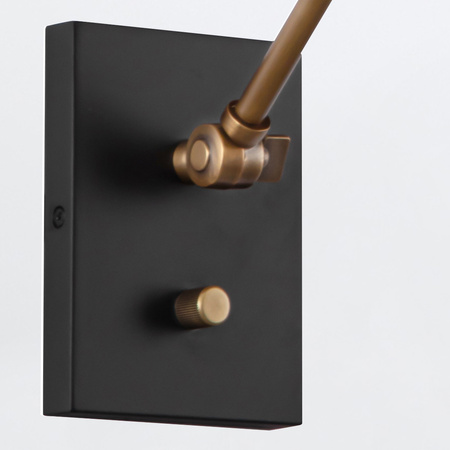 Kinkiet Brickell - 1 źródło światła - Matowa czerń Quintiesse QN-BRICKELL-1WB-MBHL