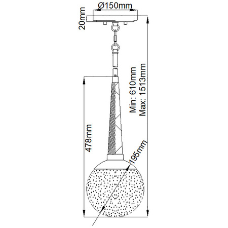 Mała lampa wisząca Marilyn - 1 źródło światła Marilyn Quintiesse Kichler QN-MARILYN-MP