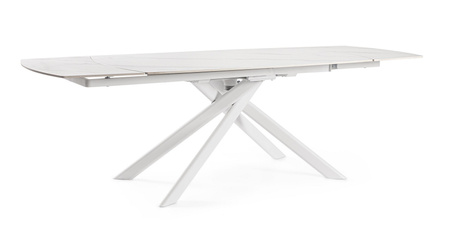 BIZZOTTO stół ogrodowy JOAKIM 160-240     biały / rozkładany