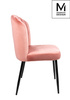 MODESTO krzesło RANGO różowe - welur, metal