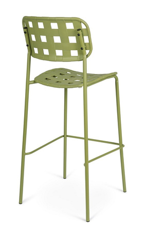 BIZZOTTO krzesło barowe ogrodowe CLOVER   zielone