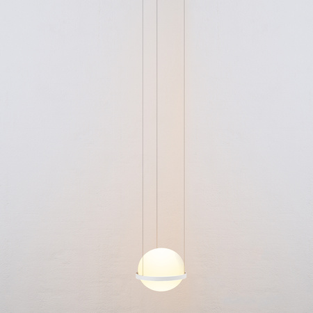 Vibia Palma Lampa Wisząca LED, 1-punktowa, szer. 22, wys. 200, GL 22 cm, Biały Mat Opal Mat