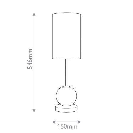 Średnia lampa stołowa LED Marni - Naturalny mosiądz Quintiesse QN-MARNI-TL-M-NBR