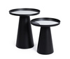BIZZOTTO zestaw stolików kawowych REFLEX  czarny