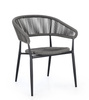 BIZZOTTO krzesło ogrodowe ALGAIDA szare
