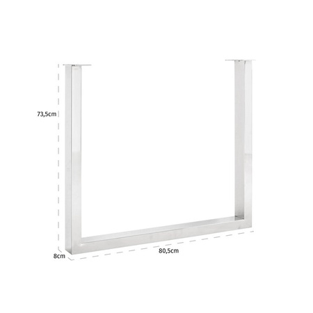 RICHMOND podstawa do stołu U srebrna