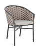 BIZZOTTO krzesło ogrodowe MARGALIDA       antracyt / beż