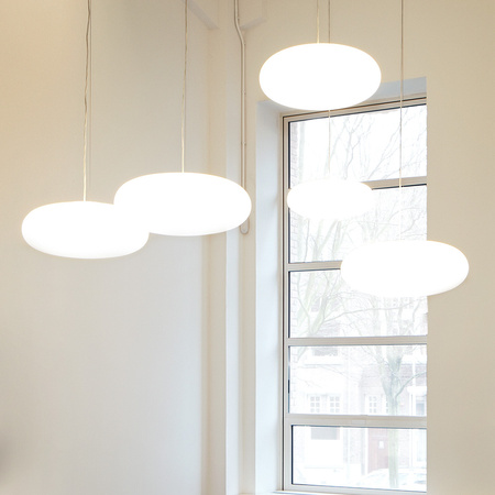 Vibia Vol Lampa Wisząca, 45cm wys. 200 cm, Biały Opal