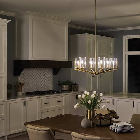 Żyrandol Nye - 6 źródeł światła - Szczotkowany naturalny mosiądz Nye Quintiesse Kichler QN-NYE6-BNB