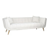 RICHMOND sofa HUXLEY BOUCLE - biała, szczotkowane złoto