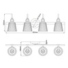 Kinkiet Addison - 4 źródła światła Addison Quintiesse  QN-ADDISON4-BATH