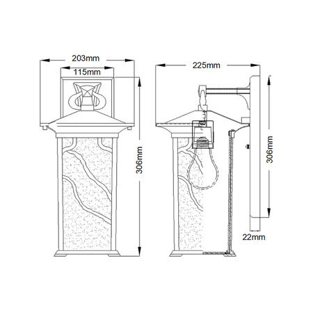 Duża latarnia naścienna Morris - 1 źródło światła Morris Quintiesse Kichler QN-MORRIS-L