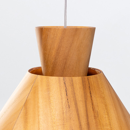 Lampa wisząca Conical Brązowy, Drewno Quintiesse Accord QN-CONICAL-P-M-TEAK