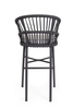BIZZOTTO krzesło barowe ogrodowe          ODIVELAS czarne