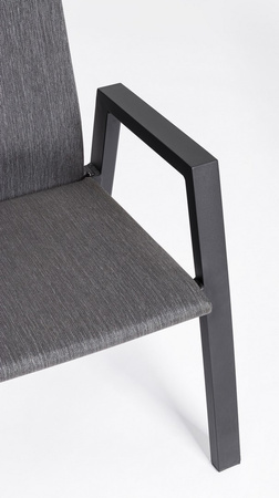 BIZZOTTO krzesło ogrodowe ETHAN szary