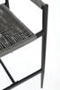BIZZOTTO krzesło barowe ogrodowe JANDIA   szare