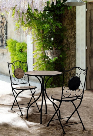 BIZZOTTO zestaw ogrodowy KANSAS brązowy   / czarny