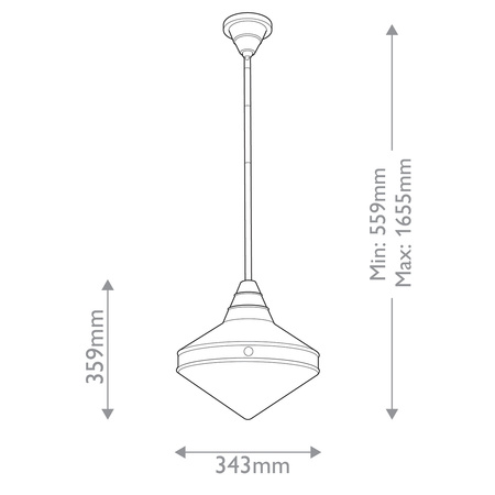 Lampa wisząca Willard - 1 źródło światła - Miejski brąz Quintiesse QN-WILLARD-P-UBZ-PG