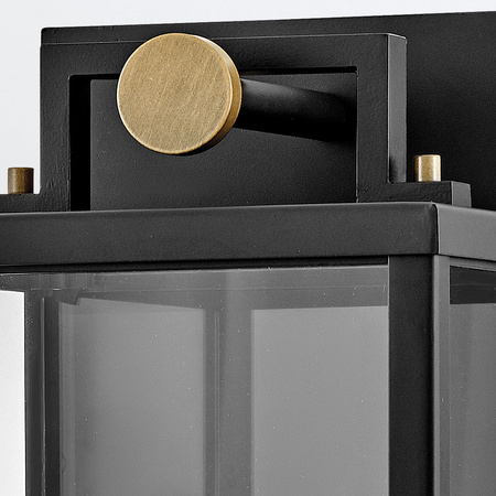 Duża latarnia naścienna Catalina - 1 źródło światła - Czarny, oksydowany brąz Quintiesse QN-CATALINA-L