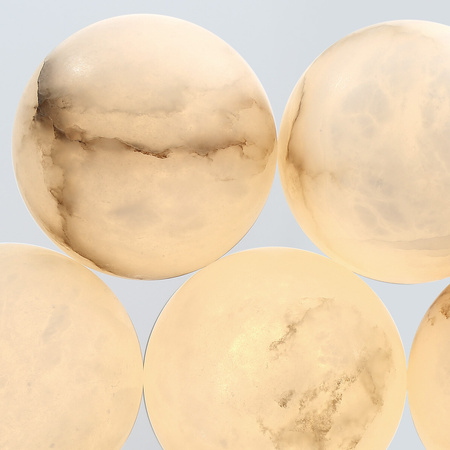 Duża lampa wisząca Kepler - 7 źródeł światła - Szczotkowane złoto Quintiesse Eurofase QN-KEPLER-7P-BG