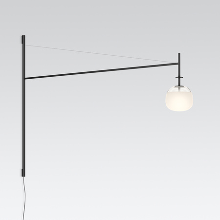 Vibia Tempo Lampa Ścienna LED ze Ściemniaczem i Przewodem, 116.5 GL, 13 cm, Grafitowy Mat