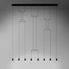 Vibia Wireflow Lineal Lampa Wisząca LED 8-punktowa, szer. 202, wys. 250 cm, Czarny Polysk