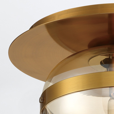 Mały plafon Nottingham - 1 źródło światła - Antyczny mosiądz Quintiesse Eurofase QN-NOTTINGHAM-F-S-AB