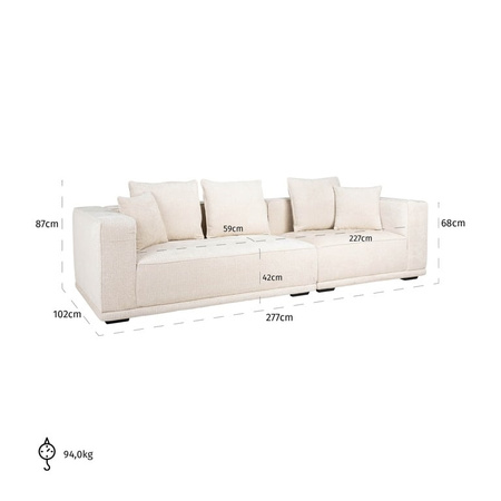 RICHMOND sofa trzyosobowa LUSSO beżowa