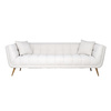 RICHMOND sofa HUXLEY BOUCLE - biała, szczotkowane złoto