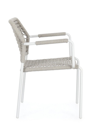 BIZZOTTO krzesło ogrodowe RAJADA białe