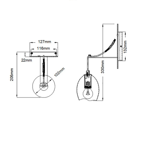 Kinkiet Nula - 1 źródło światła  Nula Quintiesse Lisa McDennon by Hinkley QN-NULA1