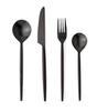 BIZZOTTO zestaw sztućców BRONTE SATIN     BLACK 16 szt.