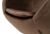 Fotel EGG SZEROKI VELVET ciemny brąz.81 - welur, podstawa stal