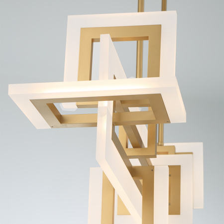 Średnia lampa wyspowa Inizio - Szczotkowane złoto Quintiesse Eurofase QN-INIZIO-LP-M-BG