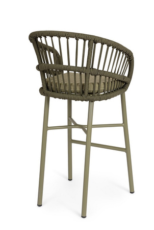 BIZZOTTO krzesło barowe ogrodowe          ODIVELAS zielone